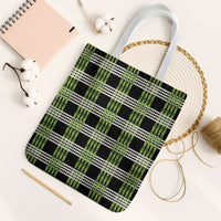 Aloha Hawaii Pakalana Pikake Lei Tote Bag Palaka Inspired Hawaiian-plaid Black