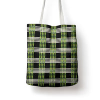 Aloha Hawaii Pakalana Pikake Lei Tote Bag Palaka Inspired Hawaiian-plaid Black