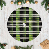 Aloha Hawaii Pakalana Pikake Lei Tree Skirt Palaka Inspired Hawaiian-plaid Black