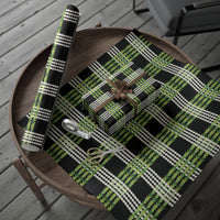 Aloha Hawaii Pakalana Pikake Lei Wrapping Paper Palaka Inspired Hawaiian-plaid Black