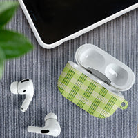 Aloha Hawaii Pakalana Pikake Lei AirPods Case Palaka Inspired Hawaiian-plaid Pastel Green