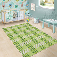 Aloha Hawaii Pakalana Pikake Lei Area Rug Palaka Inspired Hawaiian-plaid Pastel Green