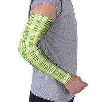 Aloha Hawaii Pakalana Pikake Lei Arm Sleeves Palaka Inspired Hawaiian-plaid Pastel Green