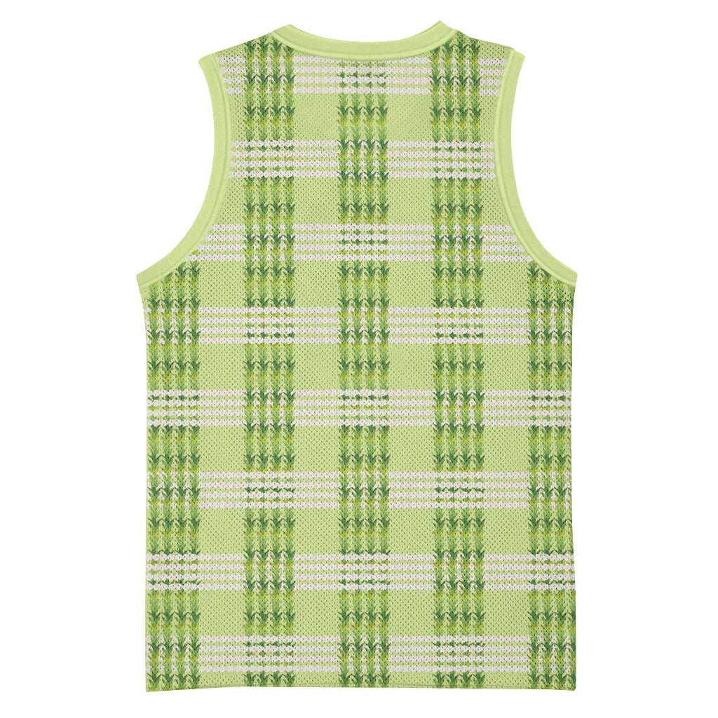 Aloha Hawaii Pakalana Pikake Lei Basketball Jersey Palaka Inspired Hawaiian-plaid Pastel Green