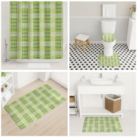 Aloha Hawaii Pakalana Pikake Lei Bathroom Set Palaka Inspired Hawaiian-plaid Pastel Green