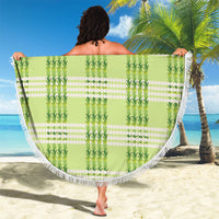 Aloha Hawaii Pakalana Pikake Lei Beach Blanket Palaka Inspired Hawaiian-plaid Pastel Green