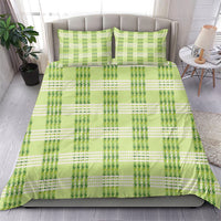 Aloha Hawaii Pakalana Pikake Lei Bedding Set Palaka Inspired Hawaiian-plaid Pastel Green