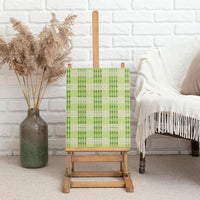 Aloha Hawaii Pakalana Pikake Lei Canvas Wall Art Palaka Inspired Hawaiian-plaid Pastel Green