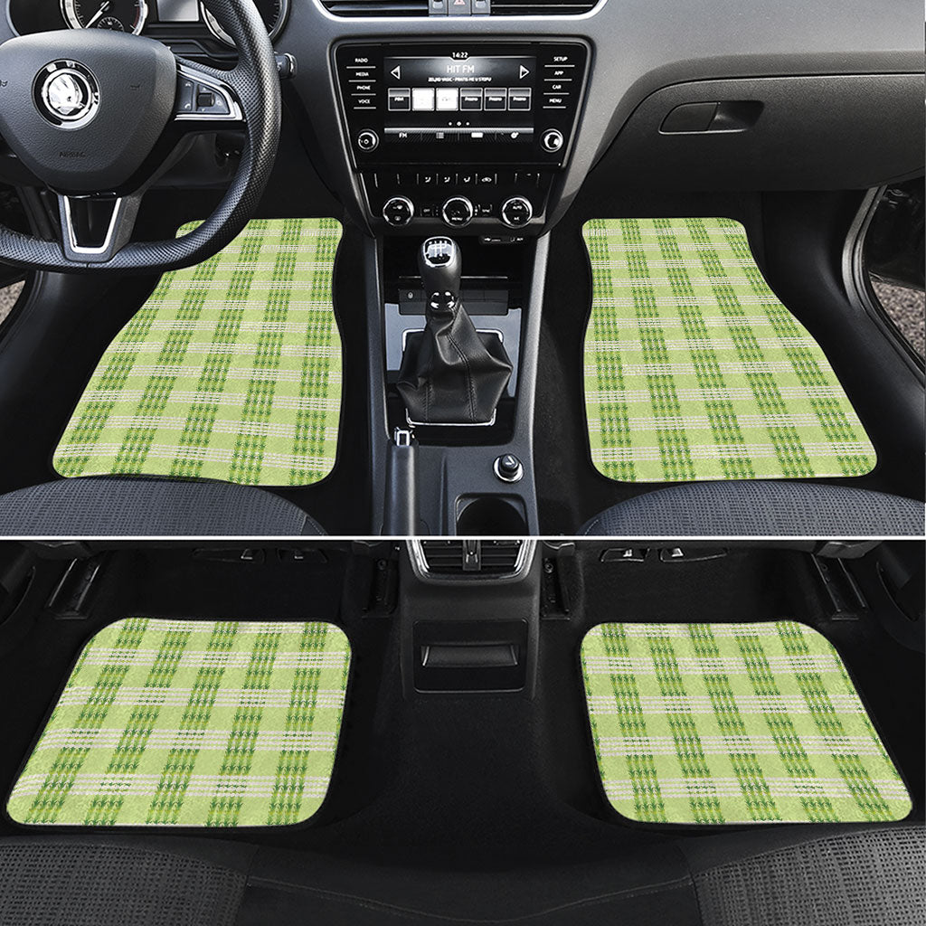 Aloha Hawaii Pakalana Pikake Lei Car Mats Palaka Inspired Hawaiian-plaid Pastel Green