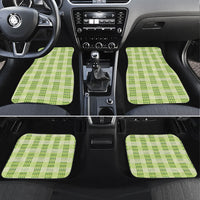 Aloha Hawaii Pakalana Pikake Lei Car Mats Palaka Inspired Hawaiian-plaid Pastel Green