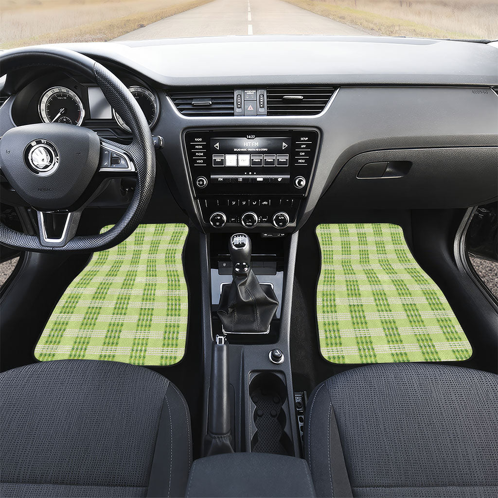 Aloha Hawaii Pakalana Pikake Lei Car Mats Palaka Inspired Hawaiian-plaid Pastel Green