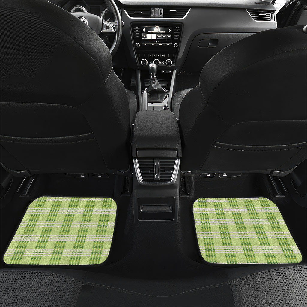 Aloha Hawaii Pakalana Pikake Lei Car Mats Palaka Inspired Hawaiian-plaid Pastel Green
