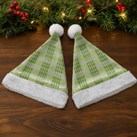 Aloha Hawaii Pakalana Pikake Lei Christmas Santa Hat Palaka Inspired Hawaiian-plaid Pastel Green