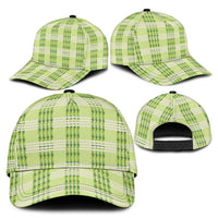 Aloha Hawaii Pakalana Pikake Lei Classic Cap Palaka Inspired Hawaiian-plaid Pastel Green
