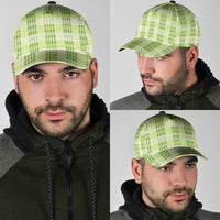 Aloha Hawaii Pakalana Pikake Lei Classic Cap Palaka Inspired Hawaiian-plaid Pastel Green