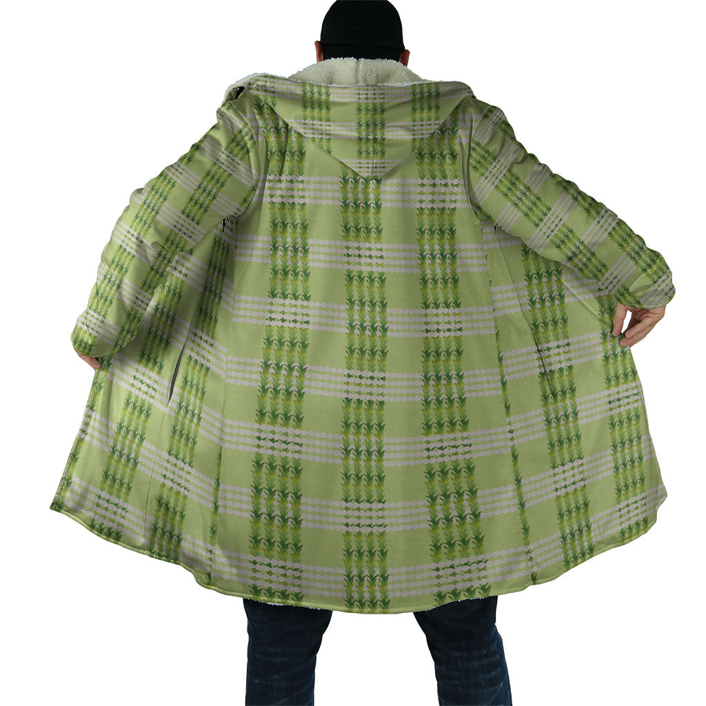 Aloha Hawaii Pakalana Pikake Lei Cloak Palaka Inspired Hawaiian-plaid Pastel Green