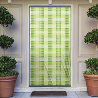 Aloha Hawaii Pakalana Pikake Lei Door Cover Palaka Inspired Hawaiian-plaid Pastel Green