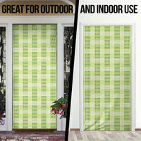 Aloha Hawaii Pakalana Pikake Lei Door Cover Palaka Inspired Hawaiian-plaid Pastel Green