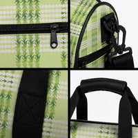 Aloha Hawaii Pakalana Pikake Lei Duffle Bag Palaka Inspired Hawaiian-plaid Pastel Green