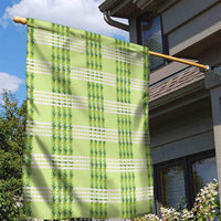 Aloha Hawaii Pakalana Pikake Lei Garden Flag Palaka Inspired Hawaiian-plaid Pastel Green