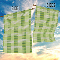 Aloha Hawaii Pakalana Pikake Lei Garden Flag Palaka Inspired Hawaiian-plaid Pastel Green