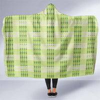Aloha Hawaii Pakalana Pikake Lei Hooded Blanket Palaka Inspired Hawaiian-plaid Pastel Green