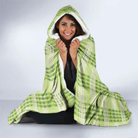 Aloha Hawaii Pakalana Pikake Lei Hooded Blanket Palaka Inspired Hawaiian-plaid Pastel Green