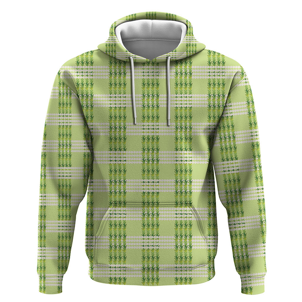 Aloha Hawaii Pakalana Pikake Lei Hoodie Palaka Inspired Hawaiian-plaid Pastel Green
