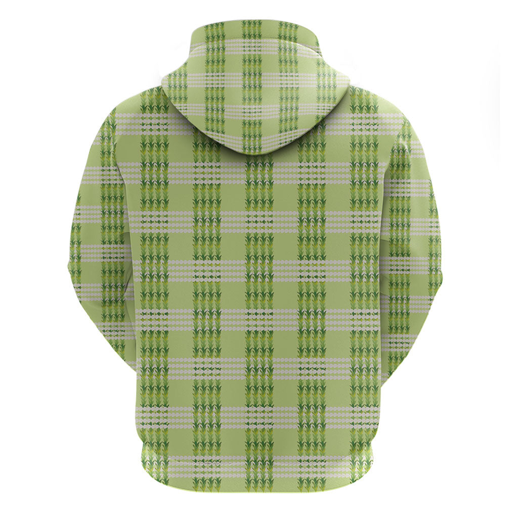 Aloha Hawaii Pakalana Pikake Lei Hoodie Palaka Inspired Hawaiian-plaid Pastel Green