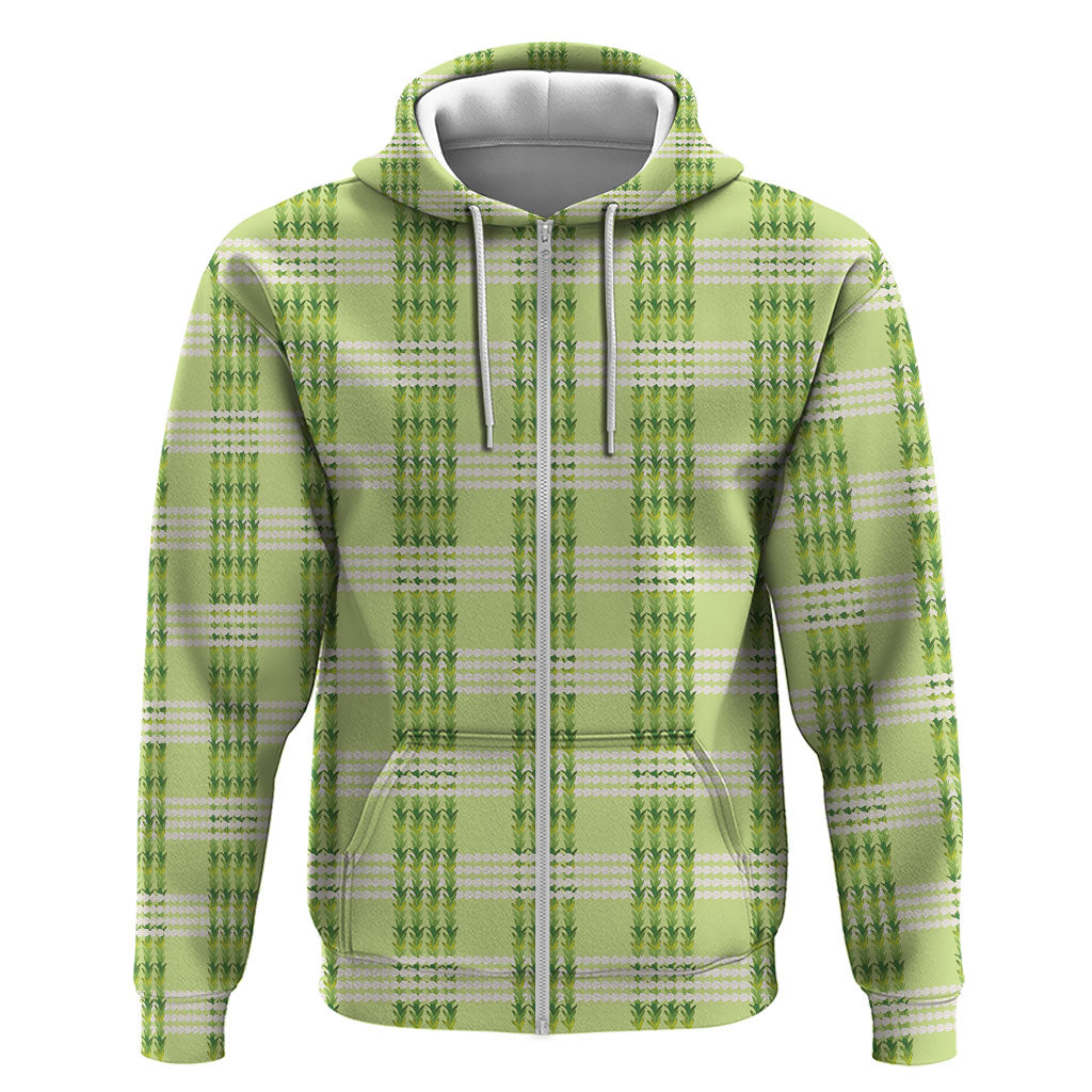 Aloha Hawaii Pakalana Pikake Lei Hoodie Palaka Inspired Hawaiian-plaid Pastel Green