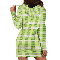 Aloha Hawaii Pakalana Pikake Lei Hoodie Dress Palaka Inspired Hawaiian-plaid Pastel Green