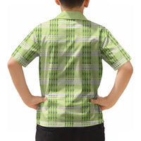 Aloha Hawaii Pakalana Pikake Lei Kid Hawaiian Shirt Palaka Inspired Hawaiian-plaid Pastel Green
