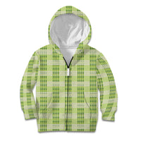 Aloha Hawaii Pakalana Pikake Lei Kid Hoodie Palaka Inspired Hawaiian-plaid Pastel Green