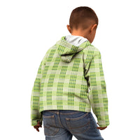 Aloha Hawaii Pakalana Pikake Lei Kid Hoodie Palaka Inspired Hawaiian-plaid Pastel Green