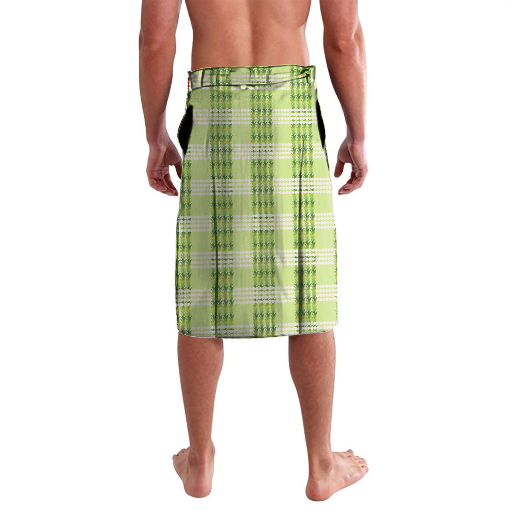Aloha Hawaii Pakalana Pikake Lei Lavalava Palaka Inspired Hawaiian-plaid Pastel Green