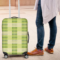 Aloha Hawaii Pakalana Pikake Lei Luggage Cover Palaka Inspired Hawaiian-plaid Pastel Green