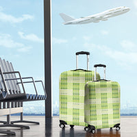 Aloha Hawaii Pakalana Pikake Lei Luggage Cover Palaka Inspired Hawaiian-plaid Pastel Green