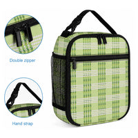 Aloha Hawaii Pakalana Pikake Lei Lunch Bag Palaka Inspired Hawaiian-plaid Pastel Green