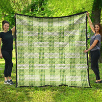 Aloha Hawaii Pakalana Pikake Lei Quilt Palaka Inspired Hawaiian-plaid Pastel Green