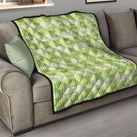 Aloha Hawaii Pakalana Pikake Lei Quilt Palaka Inspired Hawaiian-plaid Pastel Green