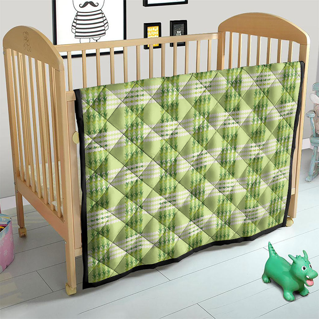 Aloha Hawaii Pakalana Pikake Lei Quilt Palaka Inspired Hawaiian-plaid Pastel Green