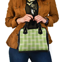 Aloha Hawaii Pakalana Pikake Lei Shoulder Handbag Palaka Inspired Hawaiian-plaid Pastel Green