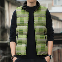 Aloha Hawaii Pakalana Pikake Lei Sleeveless Puffer Jacket Palaka Inspired Hawaiian-plaid Pastel Green