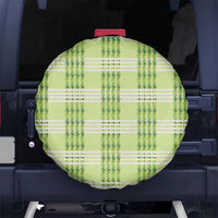 Aloha Hawaii Pakalana Pikake Lei Spare Tire Cover Palaka Inspired Hawaiian-plaid Pastel Green