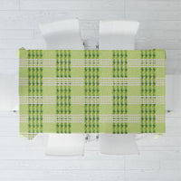 Aloha Hawaii Pakalana Pikake Lei Tablecloth Palaka Inspired Hawaiian-plaid Pastel Green