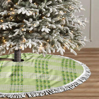 Aloha Hawaii Pakalana Pikake Lei Tree Skirt Palaka Inspired Hawaiian-plaid Pastel Green