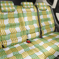 Aloha Hawaii Ilima Maile Lei Back Car Seat Cover Palaka Inspired Hawaiian-plaid White