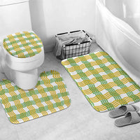 Aloha Hawaii Ilima Maile Lei Bathroom Set Palaka Inspired Hawaiian-plaid White