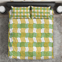 Aloha Hawaii Ilima Maile Lei Bedding Set Palaka Inspired Hawaiian-plaid White
