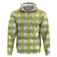 Aloha Hawaii Ilima Maile Lei Hoodie Palaka Inspired Hawaiian-plaid White